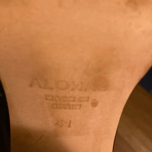 COPY - Alohas Vegan Leather Square Toe Block Heel Boots Black Size 8 US M/ 41 EU - Picture 7 of 8